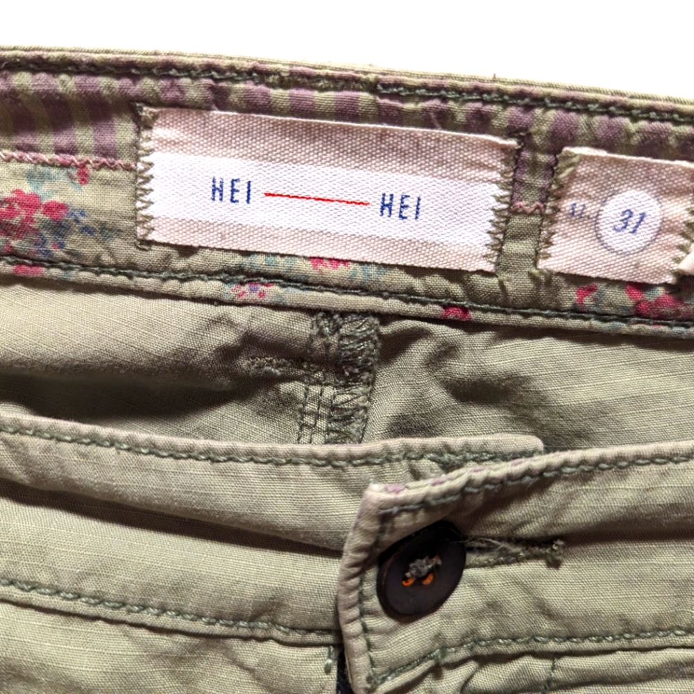 HEI light green cropped cargo pants